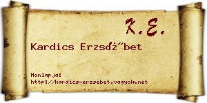 Kardics Erzsébet névjegykártya